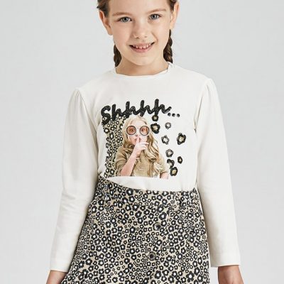 Koszulka ECOFRIENDS z nadrukiem dla dziewczynki - Mayoral art. 4005