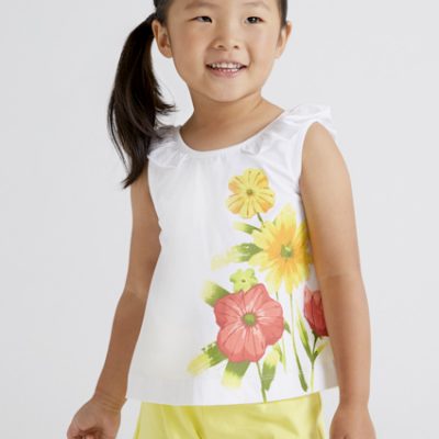 Komplet z szortami Ecofriends dla dziewczynki - Mayoral art. 3283